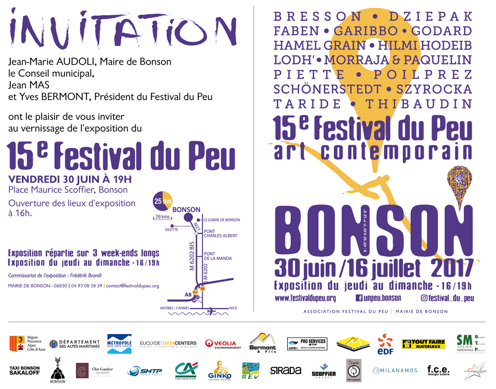 Affiche Festival du Peu de Bonson 2017