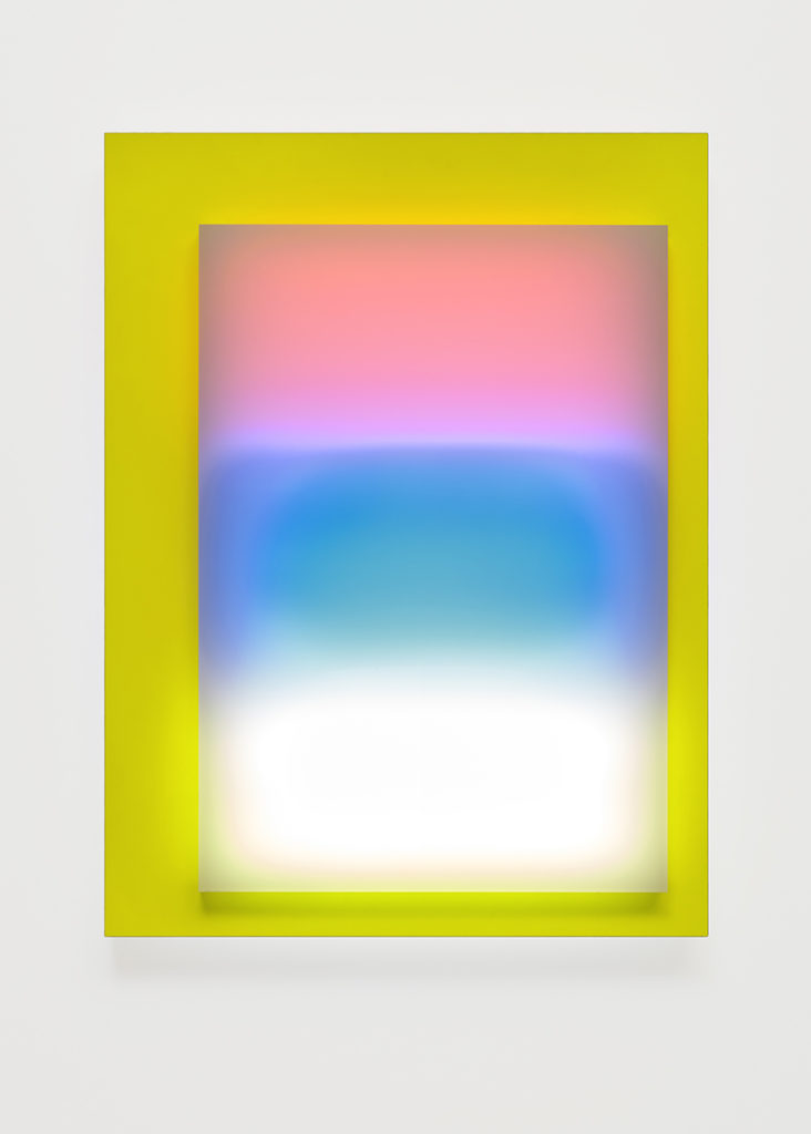 Abstrait lumineux I, 2015 - Plexiglas, bois stratifié, LED 60 x 45 x 10 cm