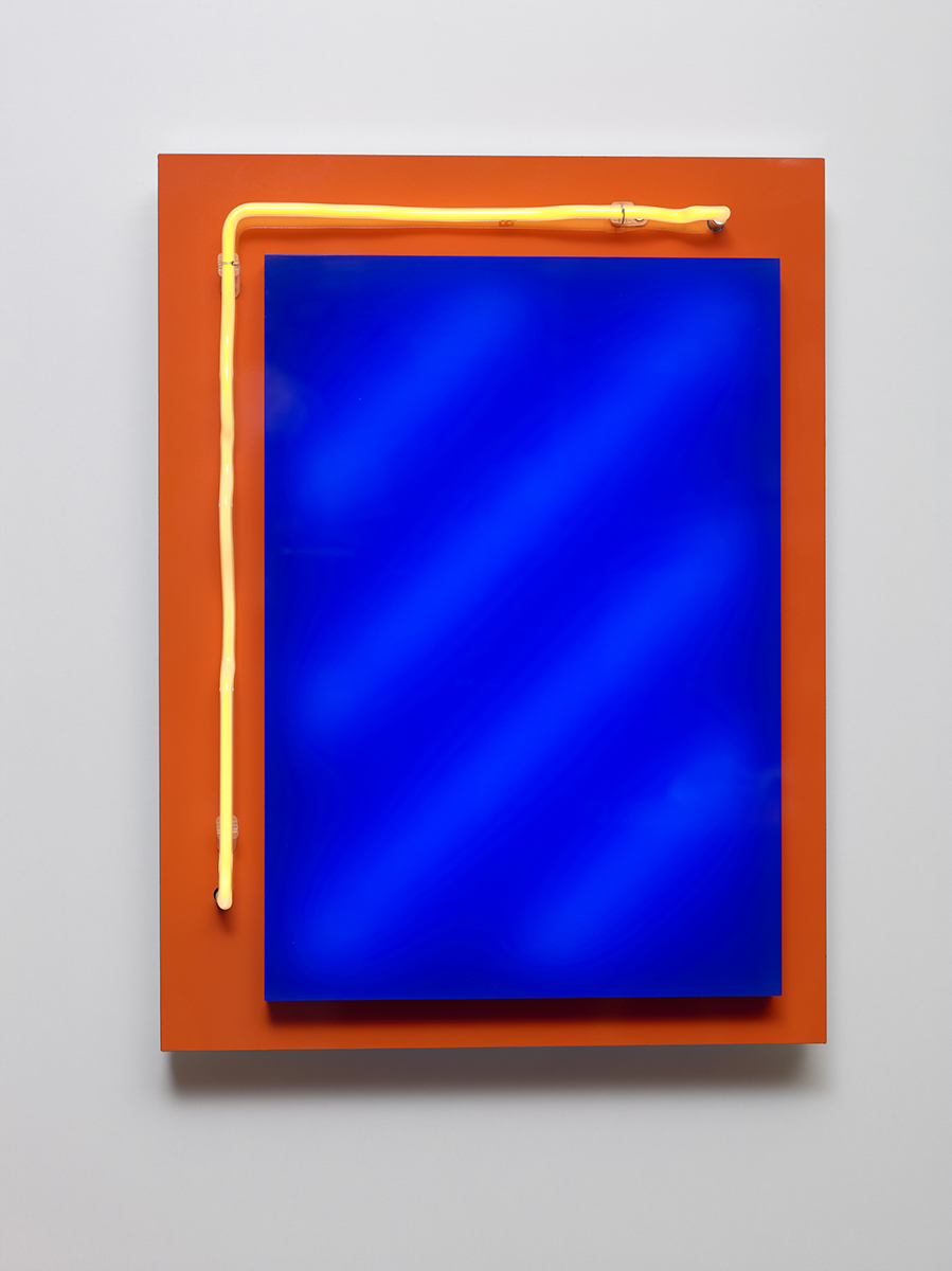Abstrait lumineux III, 2015 - Plexiglas, bois stratifié, LED, tube néon 60 x 45 x 10 cm